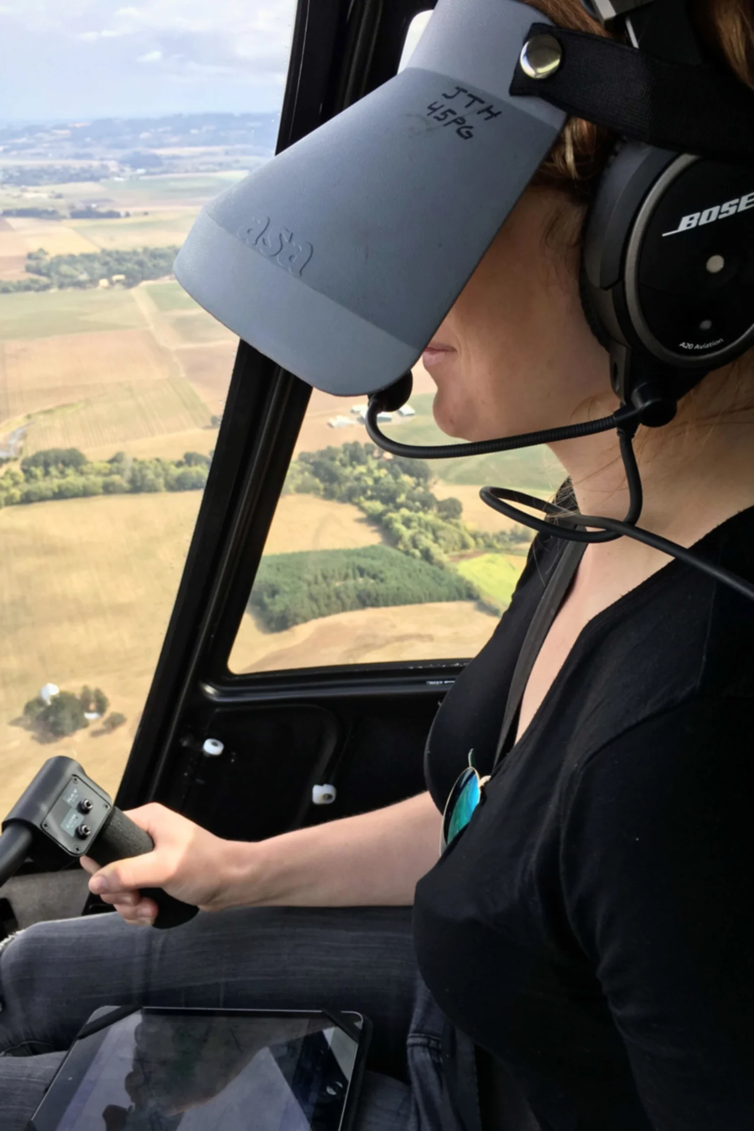 Student pilot flying over the Willamette Valley